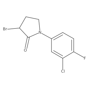3-Bromo-1-(3-chloro-4-fluorophenyl)pyrrolidin-2-one Structure