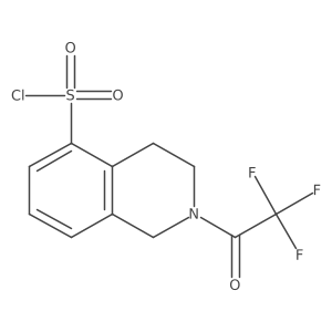 2-(2,2,2-Trifluoroacetyl)-3,4-dihydro-1H-isoquinoline-5-sulfonyl chloride结构式
