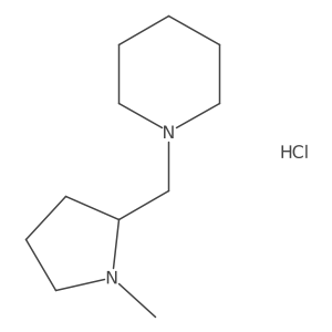(R)-1-((1-Methylpyrrolidin-2-yl)methyl)piperidine hydrochloride结构式