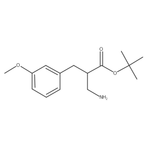 Tert-butyl 3-amino-2-[(3-methoxyphenyl)methyl]propanoate结构式