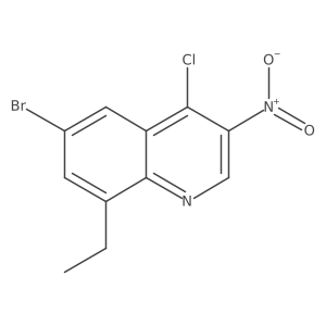 6-Bromo-4-chloro-8-ethyl-3-nitroquinoline Structure