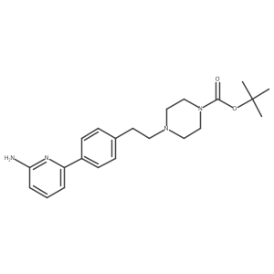Tert-butyl 4-[2-[4-(6-aminopyridin-2-yl)phenyl]ethyl]piperazine-1-carboxylate结构式