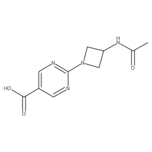2-(3-Acetamidoazetidin-1-yl)pyrimidine-5-carboxylic acid结构式