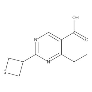 4-Ethyl-2-(thietan-3-yl)pyrimidine-5-carboxylic acid Structure