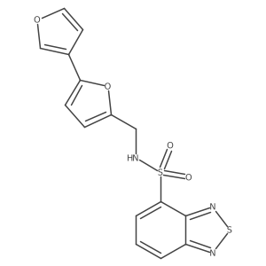 N-([2,3'-bifuran]-5-ylmethyl)benzo[c][1,2,5]thiadiazole-4-sulfonamide结构式