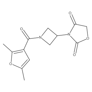 3-(1-(2,5-Dimethylfuran-3-carbonyl)azetidin-3-yl)oxazolidine-2,4-dione结构式