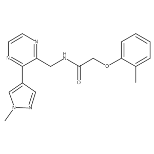 N-((3-(1-methyl-1H-pyrazol-4-yl)pyrazin-2-yl)methyl)-2-(o-tolyloxy)acetamide结构式