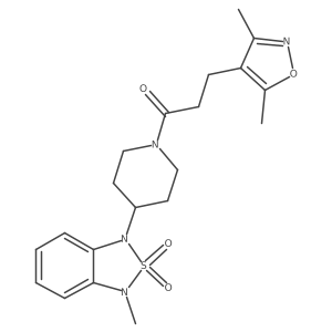1-{1-[3-(3,5-Dimethyl-1,2-oxazol-4-yl)propanoyl]piperidin-4-yl}-3-methyl-1,3-dihydro-2lambda6,1,3-benzothiadiazole-2,2-dione Structure