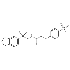 N-(2-(benzo[d][1,3]dioxol-5-yl)-2-hydroxypropyl)-3-(4-(methylsulfonyl)phenyl)propanamide Structure