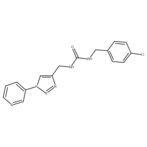 1-(4-chlorobenzyl)-3-((1-(pyridin-3-yl)-1H-1,2,3-triazol-4-yl)methyl)urea Structure