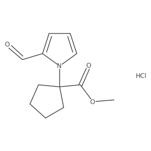 Methyl 1-(2-formyl-1H-pyrrol-1-yl)cyclopentane-1-carboxylate hydrochloride Structure