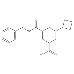 5-(Azetidin-1-yl)-1-[(benzyloxy)carbonyl]piperidine-3-carboxylic acid Structure