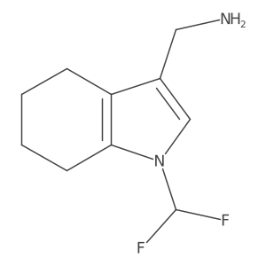 [1-(difluoromethyl)-4,5,6,7-tetrahydro-1H-indol-3-yl]methanamine结构式