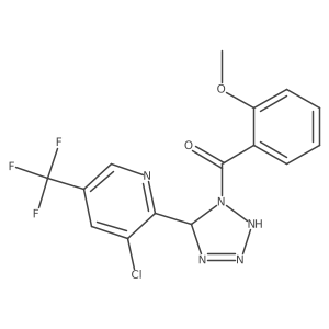 [5-[3-Chloro-5-(trifluoromethyl)pyridin-2-yl]-2,5-dihydrotetrazol-1-yl]-(2-methoxyphenyl)methanone结构式