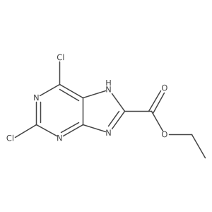 ethyl 2,6-dichloro-9H-purine-8-carboxylate Structure