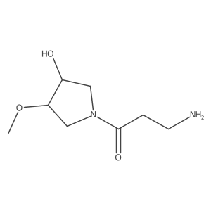 3-Amino-1-(3-hydroxy-4-methoxypyrrolidin-1-yl)propan-1-one结构式