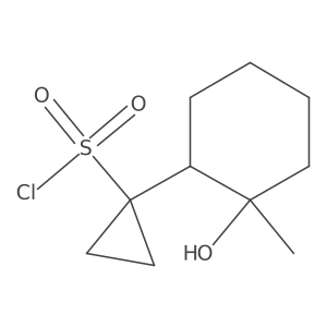 rac-1-[(1R,2R)-2-hydroxy-2-methylcyclohexyl]cyclopropane-1-sulfonyl chloride结构式