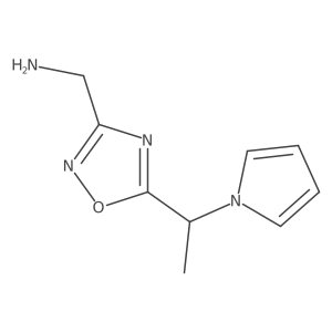 (5-(1-(1H-pyrrol-1-yl)ethyl)-1,2,4-oxadiazol-3-yl)methanamine结构式