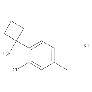 1-(2-Chloro-4-fluorophenyl)cyclobutan-1-amine hydrochloride Structure