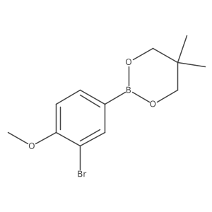 2-(3-Bromo-4-methoxyphenyl)-5,5-dimethyl-1,3,2-dioxaborinane结构式