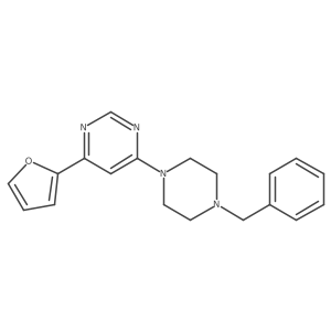 4-(4-Benzylpiperazin-1-yl)-6-(furan-2-yl)pyrimidine结构式