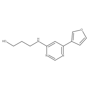 3-{[6-(Furan-3-yl)pyrimidin-4-yl]amino}propan-1-ol Structure