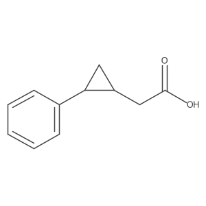 2-[(1S,2R)-2-phenylcyclopropyl]acetic acid结构式