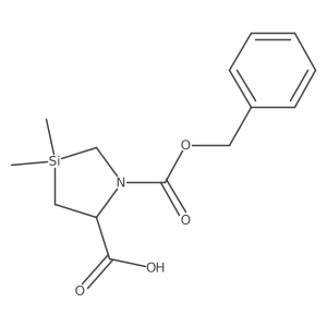 1-[(Benzyloxy)carbonyl]-3,3-dimethyl-1,3-azasilolidine-5-carboxylic acid Structure