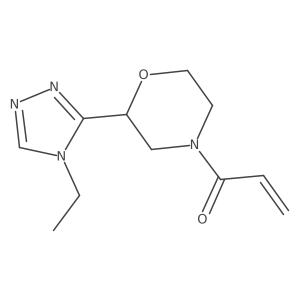 1-[2-(4-ethyl-4H-1,2,4-triazol-3-yl)morpholin-4-yl]prop-2-en-1-one结构式