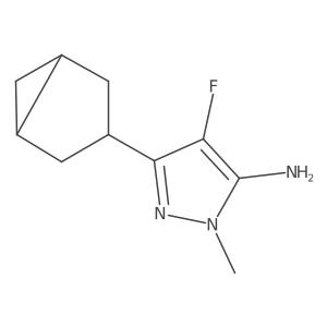 4-fluoro-1-methyl-3-[(1R,3r,5S)-bicyclo[3.1.0]hexan-3-yl]-1H-pyrazol-5-amine结构式