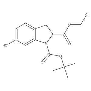 1-tert-butyl 2-chloromethyl 6-hydroxy-2,3-dihydro-1H-indole-1,2-dicarboxylate Structure