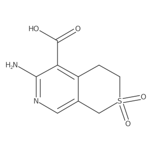 6-amino-2,2-dioxo-1H,3H,4H-2lambda6-thiopyrano[3,4-c]pyridine-5-carboxylic acid结构式