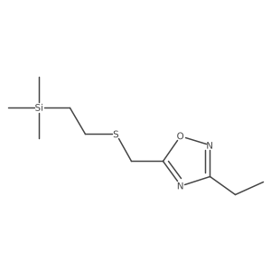 3-Ethyl-5-({[2-(trimethylsilyl)ethyl]sulfanyl}methyl)-1,2,4-oxadiazole结构式