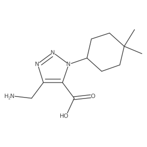 4-(aminomethyl)-1-(4,4-dimethylcyclohexyl)-1H-1,2,3-triazole-5-carboxylic acid Structure