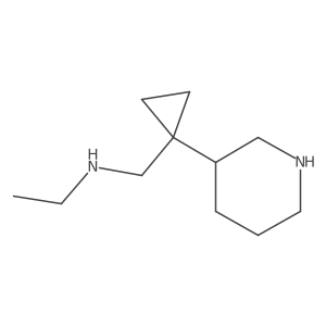 Ethyl({[1-(piperidin-3-yl)cyclopropyl]methyl})amine结构式