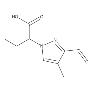 2-(3-formyl-4-methyl-1H-pyrazol-1-yl)butanoic acid结构式