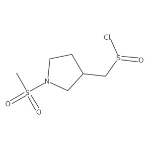 (1-Methanesulfonylpyrrolidin-3-yl)methanesulfinyl chloride结构式