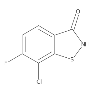 7-Chloro-6-fluoro-2,3-dihydro-1,2-benzothiazol-3-one结构式