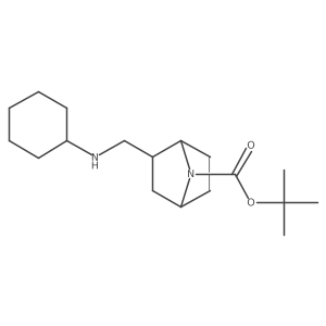 Tert-butyl 2-[(cyclohexylamino)methyl]-7-azabicyclo[2.2.1]heptane-7-carboxylate Structure