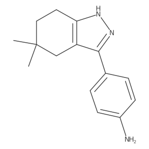 4-(5,5-dimethyl-4,5,6,7-tetrahydro-1H-indazol-3-yl)aniline Structure