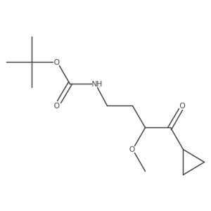 tert-butyl N-(4-cyclopropyl-3-methoxy-4-oxobutyl)carbamate结构式