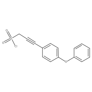 3-(4-Phenoxyphenyl)prop-2-yne-1-sulfonyl chloride结构式