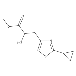 Methyl 3-(2-cyclopropyl-1,3-thiazol-4-yl)-2-hydroxypropanoate结构式
