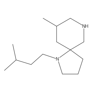 9-Methyl-1-(3-methylbutyl)-1,7-diazaspiro[4.5]decane结构式