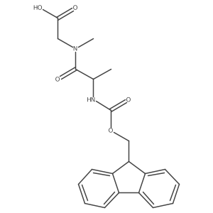 2-[(2R)-2-({[(9H-fluoren-9-yl)methoxy]carbonyl}amino)-N-methylpropanamido]acetic acid结构式
