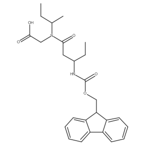2-[(3S)-N-(butan-2-yl)-3-({[(9H-fluoren-9-yl)methoxy]carbonyl}amino)pentanamido]acetic acid结构式