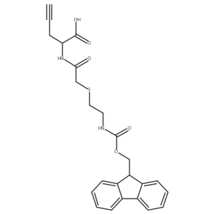 2-(2-{[2-({[(9H-fluoren-9-yl)methoxy]carbonyl}amino)ethyl]sulfanyl}acetamido)pent-4-ynoic acid Structure