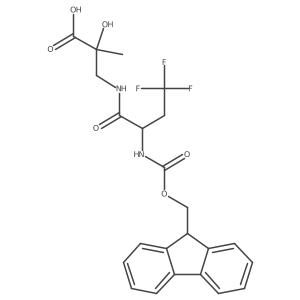 3-[2-({[(9H-fluoren-9-yl)methoxy]carbonyl}amino)-4,4,4-trifluorobutanamido]-2-hydroxy-2-methylpropanoic acid结构式
