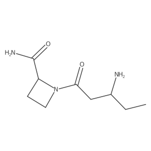 1-(3-Aminopentanoyl)azetidine-2-carboxamide结构式