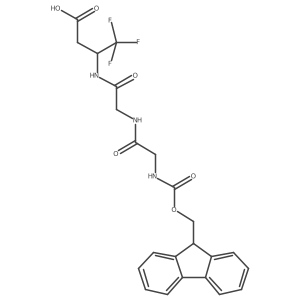 3-{2-[2-({[(9H-fluoren-9-yl)methoxy]carbonyl}amino)acetamido]acetamido}-4,4,4-trifluorobutanoic acid结构式